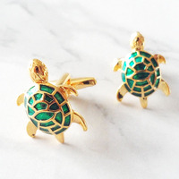 Boutons de manchette mignons en forme de tortue, boutons de chemise, 1 paire, ensemble de boutons de manchette en forme de tortue pour homme, bijoux, cadeau, durable et utile