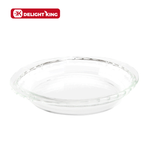 Plateau de cuisson en verre, assiette à Pie, en verre, Design fluché, Style français, 8 pièces - Product Image 2