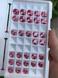 Zhanhao Padparadscha Saphir synthétique cultivé en laboratoire Saphir Orange Rose Coupe ovale <span class=keywords><strong>OS</strong></span> Prix compétitif Pierre précieuse en vrac - Product Image 3