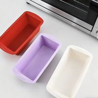Ventes chaudes : Moule à gâteau et à pain de mie rectangulaire en silicone de qualité alimentaire, sans BPA, compatible lave-vaisselle, facile à démouler, pour la cuisson au four à domicile, outils de pâtisserie