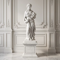 Escultura de Figura Humana Monumental de Mármol, Estilo Europeo-Americano, Personalizada, Grande, Acabado Moderno, de Gran Tamaño