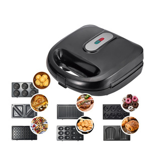 Machine à sandwichs multifonctionnelle 10-en-1 avec plaques amovibles, gaufrier, machine à beignets, crêpière, grill électrique antiadhésif pour <span class=keywords><strong>petit</strong></span>-déjeuner - Product Image 4
