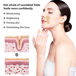 Patchs pour les plis nasogéniens en hydrogel hydratants, éclaircissants, raffermissants, atténuant les ridules, emballage individuel, 30 pièces - Product Image 1