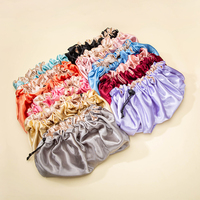 Bonnet de nuit en satin Wanmei, grand modèle, pour femmes, bonnet de douche, bonnet de cheveux, logo personnalisé
