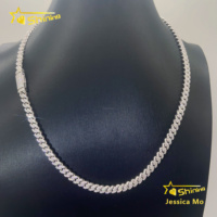 Chaîne et bracelet Miami Cuban Link en laiton certifié GRA, largeur 6 mm, entièrement sertis de moissanite VVS, prix de gros, mode unisexe