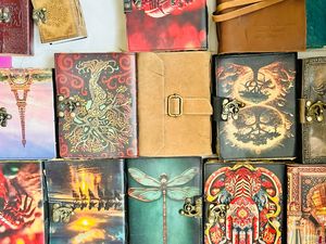 Handmade Vintage Large Journal A5 Size Brown Hardcover Custom Printed Logo Pu Leather Writing Journal Notebook Manufacturer Sets - Product Image 3
