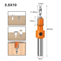 8mm Shank Hss Fraise Fraise Routeur Extracteur Vis Travail Du Bois Fraise pour Bois