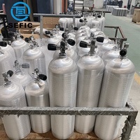 ENISO7866 CE 6l 7l 11.1l 12l Réservoir d'air de plongée sous-marine en aluminium avec valve Din/joug
