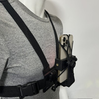 Vente en gros d'accessoires pour appareils photo de sport, étui de protection fixe pour téléphone portable, bandoulière pour l'équitation, la course à pied et le tir en direct