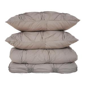 Ensemble de literie en forme d'épingle de rêve, modèle moderne, grande qualité, 100% coton, couleur unie, literie froncée, 180T, 3 pièces, vente en gros - Product Image 2