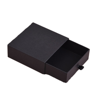 Boîte à tiroir coulissant personnalisée 8*8cm en ruban, emballage durable en PPWR, boîte à bijoux en carton pour bagues, boucles d'oreilles, colliers