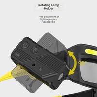 Gafas con Sensor de Movimiento y Linterna LED COB, Batería de 800mAh, USB Tipo-C, Ajustables, Clasificación IP55, Modo de Luz Roja, Diseño para Colgar en la Oreja