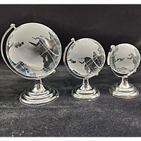 Boule de cristal rotative K9 personnalisée de différentes tailles (4 cm, 5 cm, 6 cm, 8 cm, 10 cm), ornements de bureau faits à la main, gravés au laser, globe terrestre