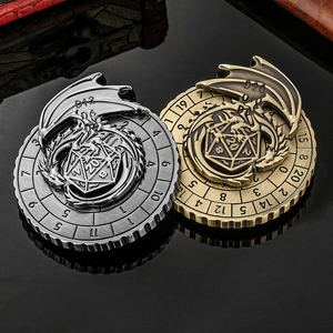 Gioco Party bomboniera bussola in metallo Dragon Roulette dadi Spinner D20 poliedrico dadi con scatola di dadi - Product Image 5