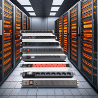 Unité de Distribution d'alimentation en rack 10A-20A personnalisée en usine (PDU) avec prises C13/C19/français/UK/Schuko pour armoires de rack de serveur