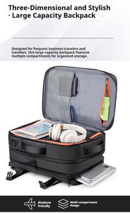 Venta al por mayor de mochila impermeable de nailon Softback para ordenador portátil de gran capacidad antirrobo al vacío bolsa de viaje de negocios de moda personalizada - Product Image 2