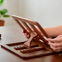 Support d'ordinateur portable réglable en bois pour la maison support pliant de refroidissement et support de stockage de lecture et de livre d'étudiant de bureau