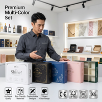 Coffret Cadeau Personnalisé en Carton Gaufré 350 g/m² avec Couvercle à Rabat, Couleurs Crème Multi-Mat, Présentoir Rigide pour Maquillage, MOQ 500 pièces