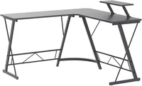 BEISIJIE coin Design bureau d'ordinateur grand bureau en forme de L noir E-sports Table de jeu