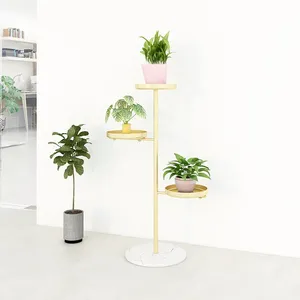 Porte-<span class=keywords><strong>pot</strong></span> <span class=keywords><strong>de</strong></span> fleurs en fer forgé multicouche, style nordique, <span class=keywords><strong>de</strong></span> luxe léger, revêtement poudré, personnalisable, pour salon intérieur - Product Image 4
