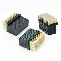Connecteur de planche mère haute vitesse VPX avec boîtier blindé en métal, connecteur VPX 56 positions, 7 rangées, 8 colonnes, demi-module, connecteur de carte PCB