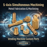 Pièces de distributeur automatique en laiton et acier inoxydable usinées CNC sur mesure OEM, composants de fabrication métallique pour équipements industriels