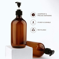 Bouteille pulvérisateur en plastique PET ambré de 500 ml pour emballage cosmétique liquide