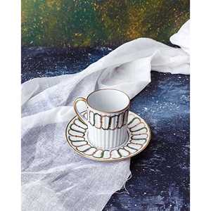 Service à café en porcelaine de luxe de Sèvres pour six personnes, ensembles de tasses à thé vintage élégants, cuillère élégante moderne pour les goûters, hôtels modernes - Product Image 3