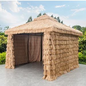 Parasols et Ombrelles <span class=keywords><strong>d</strong></span>'extérieur toutes saisons, Tente amovible à double toit en chaume pour camping, villa, jardin, pavillon, cour et hôtel - Product Image 4