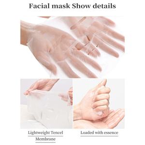 Masque facial pour soins de la peau OEM, infusé à l'acide hyaluronique, rafraîchissant et hydratant, avec des extraits de raisin, mangue, tomate et avocat pour le visage - Product Image 5