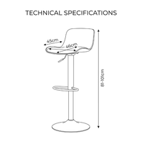 Meubles de salle à manger contemporains, tabouret de bar imperméable, vente directe d'usine, chaise de bar de haute qualité pour restaurant