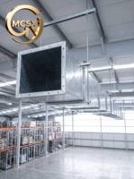 Conduit d'air rectangulaire en fer galvanisé robuste pour la ventilation des usines - Connecteur CVC structurel durable