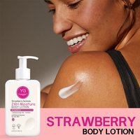 Lait corporel YOUGGLE à saveur rafraîchissante de marque privée aux fruits Lotion corporelle hydratante éclaircissante et blanchissante à la fraise