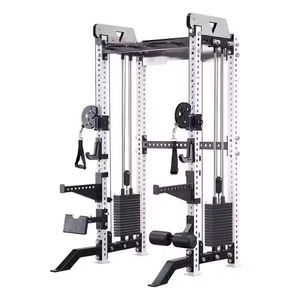 <span class=keywords><strong>Jaula</strong></span> de Potencia Todo en Uno DINUO, Sistema de <span class=keywords><strong>Poleas</strong></span> para Gimnasio en Casa con Acero de 3 mm de Grosor, con Múltiples Accesorios y Opciones de Pesas (70-120 kg) - Product Image 1