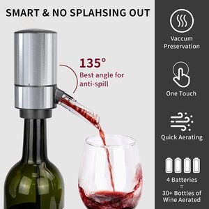 Sinowin Neuheiten Ein-Knopf-Smart-Elektrischer Dekanter-Pumpensatz Weinbelüfter Ausgießer Spender - Product Image 3