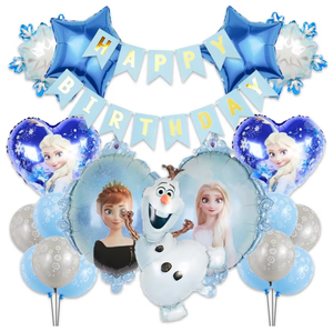 Globos Temáticos de <span class=keywords><strong>Elsa</strong></span> y <span class=keywords><strong>Anna</strong></span>, Decoración para Baby Shower, Decoraciones para Fiestas de Cumpleaños de Niñas, Globo de Aluminio con Copos de Nieve de <span class=keywords><strong>Olaf</strong></span> - Product Image 5