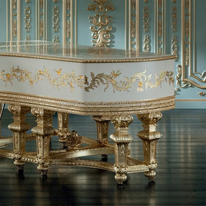 Luxury Royal Ivory Grand Piano Turkish Classical <b>Gold</b> Leaf Hand <b>Painted</b> with Stool for Villa Concert Hall Features Breathtaking - Product Image 2