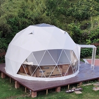 Domo Geodésico de PVC de Lujo para Hotel, Carpa Domo Blanca de Alta Calidad, Casa Domo para Exposiciones al Aire Libre, Prefabricada, 7m 8m, Glamping Resort