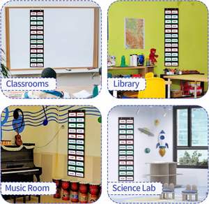 Classroom Words Pocket Chart with 12 Clear Pockets, Black Standard Pocket Chart for Classroom and Home for Sentence <b>Strips</b> - Product Image 6