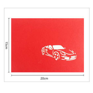 Cartes de vœux avec voiture pour garçon, 2 pièces, <span class=keywords><strong>carte</strong></span> de voiture, merci gratuitement, nouveau, vente en gros - Product Image 2