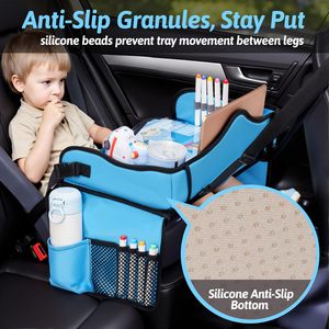 Muestra gratuita: Bandeja para asiento de coche para niños, mesa de viaje para actividades en coche, organizador de escritorio para niños pequeños para avión - Product Image 6