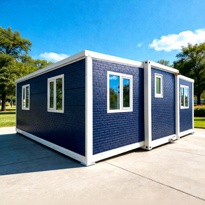 Cabaña de Alquiler para Parque de Caravanas, MOQ 1 Set, Casa Contenedor Expandible de 78m² (40 pies), 2-3 Dormitorios, Baño, Casa Móvil Galvanizada Tipo Bungalow - Product Image 1