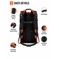 Sac à dos de randonnée imperméable en nylon à fermeture roll-top 15L, léger et respirant, pour cyclistes