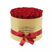 Cylindre en carton personnalisé, boîte à fleurs de luxe ronde, couvercle Tube en papier Rose, pour emballage cadeau, vente en gros, pièces