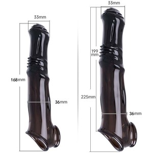 Dildo en TPE pour <span class=keywords><strong>cheval</strong></span>, préservatif réutilisable, retardateur d'éjaculation, manchon pour agrandir le pénis, vibrateur, masseur, produits sexuels - Product Image 2