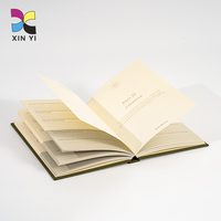 Carnet à couverture rigide personnalisé en feuille d'or, agenda en lin imprimé sur mesure, journal en tissu imprimé