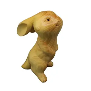 手工制作木雕动物木兔