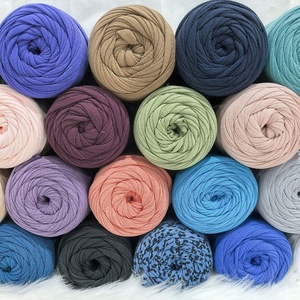 Bán Buôn Cung Cấp 200G 100% Polyester Vải Sợi Tay Dệt Kim T-Shirt Móc Thảm Dép Đi Trong Nhà Túi Lưu Trữ Độ Đàn Hồi Cao - Product Image 5