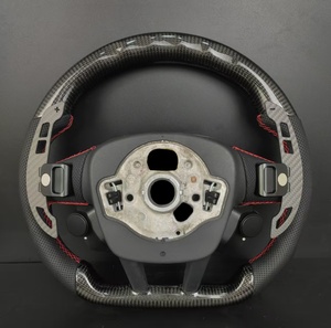 Volante Personalizado de Fibra de Carbono y Cuero Perforado con Botones de Encendido/Apagado para Modelos <span class=keywords><strong>Audi</strong></span> A5/A7/Q5/Q3 - Product Image 2