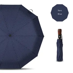 Windproof Automatic Umbrella Automatic Silver Black Pongee Sunny 3 Folding Windproof Automatic Automatic Open And Rainy Man Close Umbrella